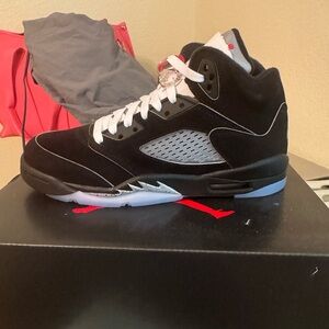 Jordan Kids Sneakers Black and White Metallic